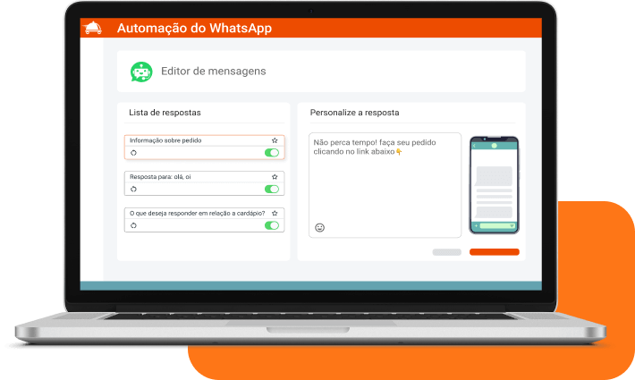 Transforme o WhatsApp em um atendente do seu delivery
 | Automatize o atendimento economizando até 90% no seu restaurante.